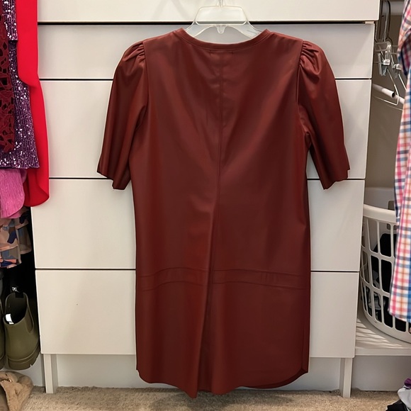 Lavender Brown faux leather dress - Picture 6 of 6